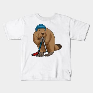 Beaver Ice hockey Ice hockey stick Kids T-Shirt